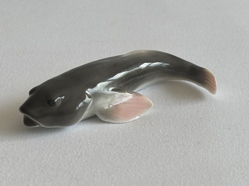 Vintage porcelain catfish - porcelain,