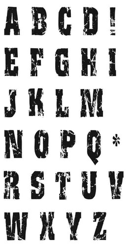 Distress alphabet clear stamp - distress,