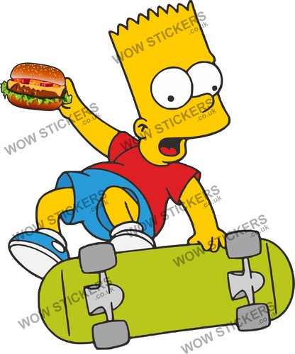 Bart simpson holding burger - holding,