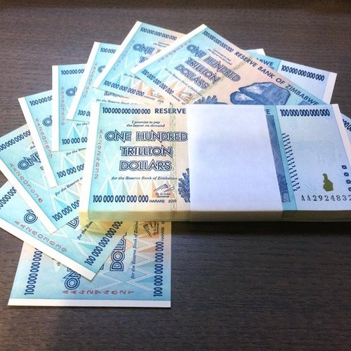 Zimbabwe 100 trillion - zimbabwe, dollars