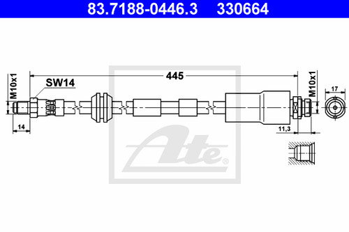 New brake hose for - brake, ford