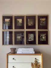 Vintage Set of 8 Gold Framed