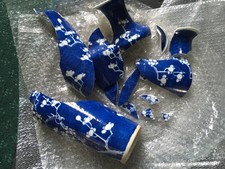 Antique Blue and White Smashed