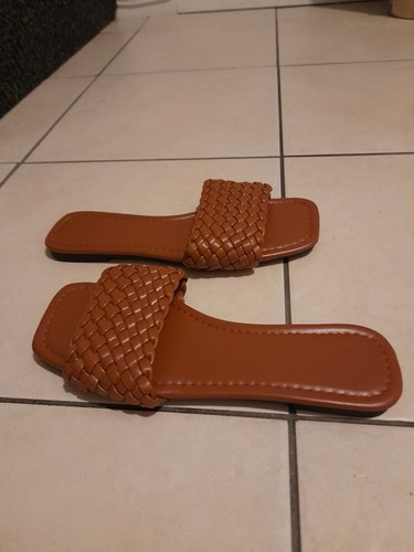 Ladies brown woven - brown,