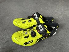SIDI Wire Carbon Road Cycling Shoes Bike Yellow Fluo/Black Size EU 45, UK 10