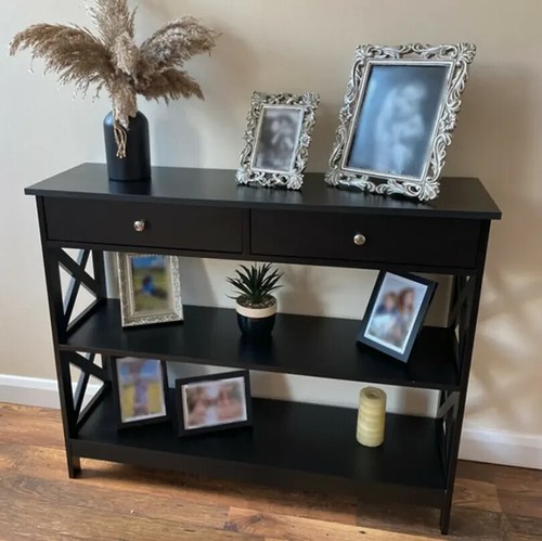 Black console table - table, vintage
