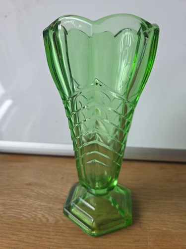 1930s art deco green - deco, pressed