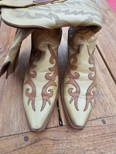 womens Lucchese 1883 light tan vintage cowboy boots (small size UK5 US8)