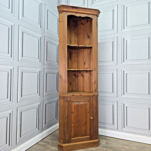 Vintage pine corner cabinet - vintage,