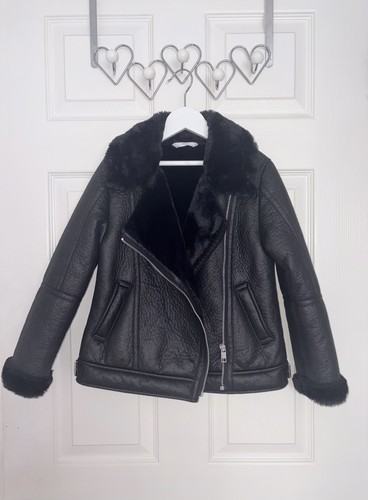 Black aviator style jacket - black,
