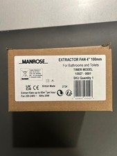 Manrose XF100T 4" (100mm) bathroom extractor fan with timer
