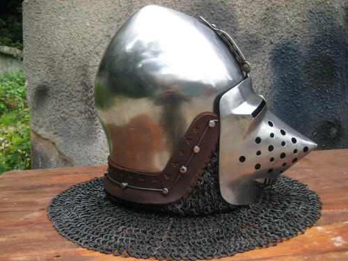 Medieval helmet bascinet - medieval,