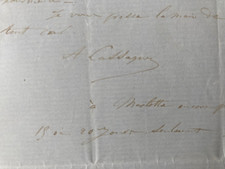 1854? Armand Cassagne French artist mentions Bassatte Violet Antonin to M. Bance