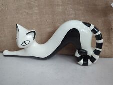 Cmielow STYLE Cat Figurine very good condition Black/White LARGE 14" Long