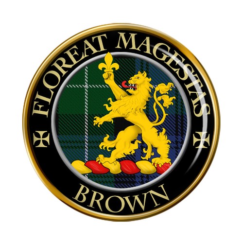 Brown scottish clan pin - brown,