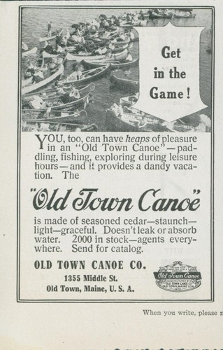 1914 old town canoe maine - canoe,