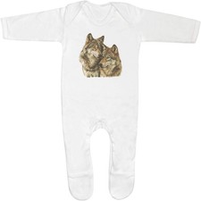 'Wolf Couple' Baby Romper