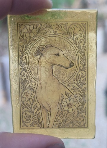 Stained glass greyhound - stained,