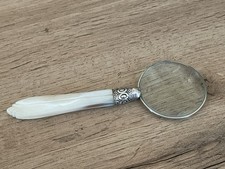 Magnifying Glass Antique Silver And Mother Of Pearl Handle