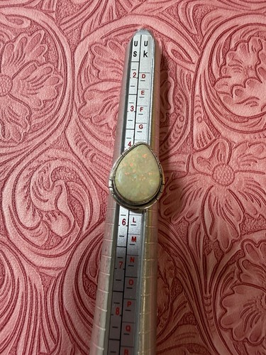 Opal and sterling silver - silver, ring
