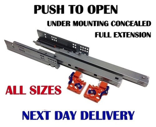 Push open drawer runners - open,