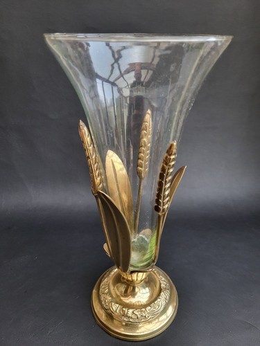Brass wheat sheaf - wheat, vase,