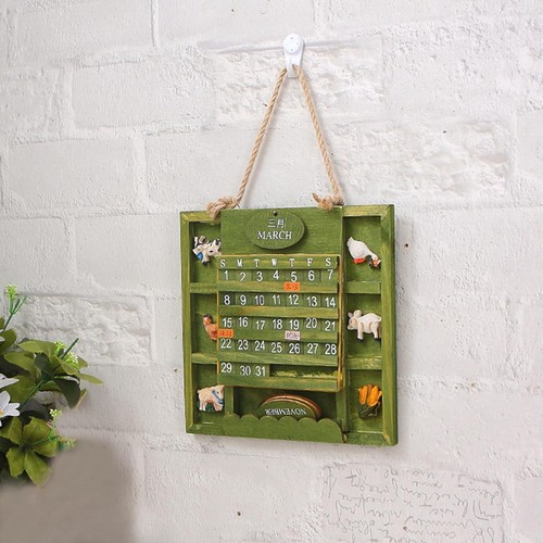 New wooden wall calendar - new,