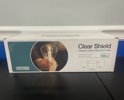 Clear shield candle drip - clear,