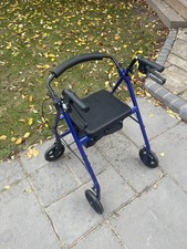 Drive 4 Wheel Rollator Folding Mobility Walker Walking Aid Seat Brakes Bag