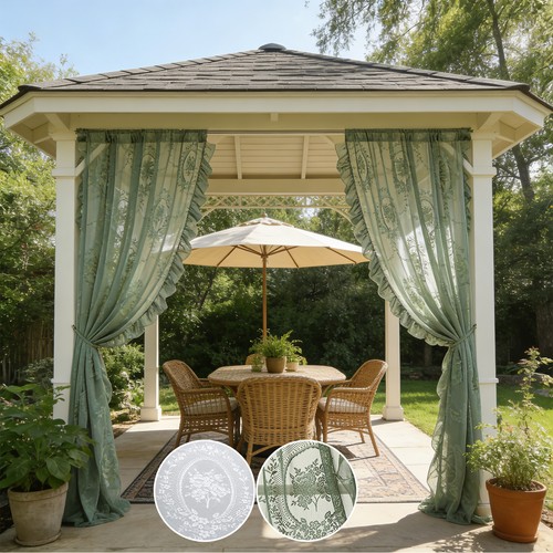 Panels patio curtain voile - panels,