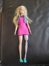 2015 Barbie Interior Designer Fashion Doll with Blonde Hair Prosthetic Leg,Used