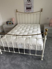 Double Bed Frame and Mattress Feather And Black