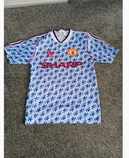 Man Utd Away Early 1990s Retro Shirt Genuine Authentic, Good Condition Medium 