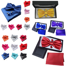 Mens 3pcs Satin/Silk Plain