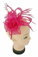 Women Sinamay Loops Flower Fascinator Headband Clip Hat Wedding Royal Race Ascot