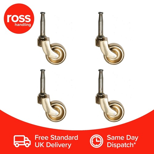 32mm brass furniture castors - 32mm,