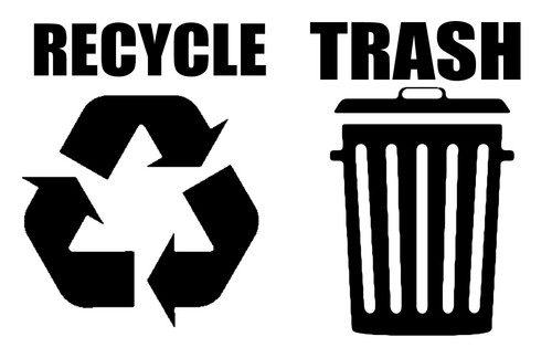 Recycling and trash - and, symbol
