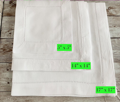 100 cotton hemstitch napkins - 100%,