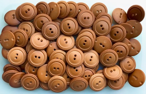 Buttons 25mm 40l tan - 25mm, brown