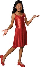 Girls Deluxe Red Gabriella Dress Costume High School Musical