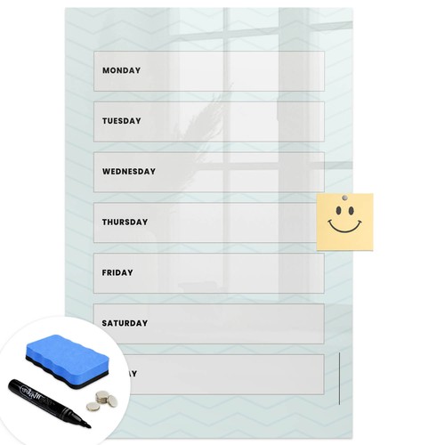Magnetic glass memo - glass,