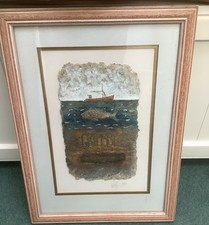 Original Framed Art Work Grimsby Fishing Trawler