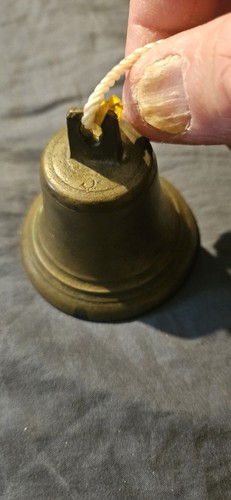 Vintage bronze bell mounted - bronze, bell;