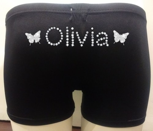 Personalised lycra black dance - personalised,