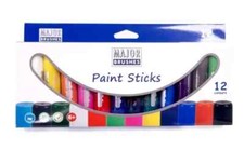 Paint Sticks 12 Classic Colors Washable Non-toxic Solid Tempera Kids Poster Art
