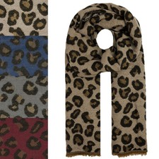 Animal Leopard Print Scarf Shawl Long Large Warm Winter Autumn 100% Acrylic