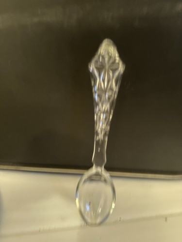 Solid glass spoon - glass,