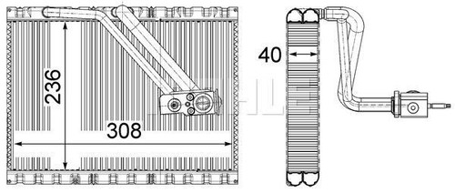 Mahle 127 000p evaporator - ae,