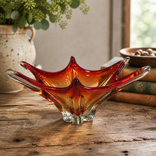 Vintage Murano Red & Orange