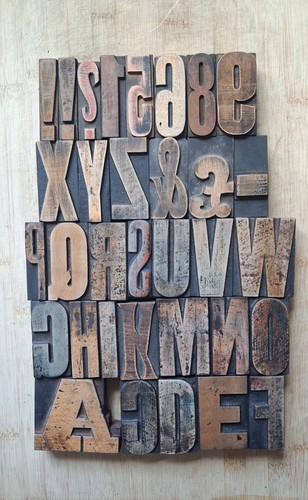 Vintage wooden letterpress - vintage,